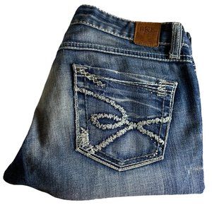 BKE Buckle Madison Womens Jeans Blue Boot Cut Low-Rise W29xL30 Stretch Denim